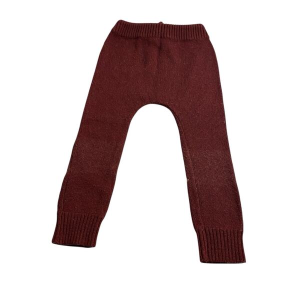 Minimalist Cozy Knit Toddler Pants Maroon X-Knee Tinycottons 2Y - Picture 5 of 5
